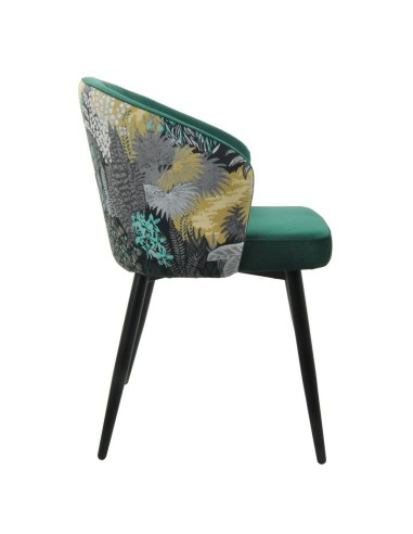 Silla de diseño FLORA, metal, tapizado velvet...