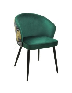 Silla de diseño FLORA, metal, tapizado velvet con...