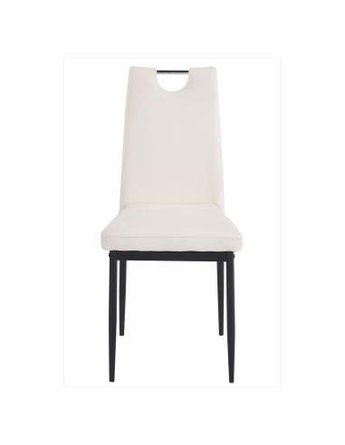 Silla de diseño apilable ROMSA, metal negro,...