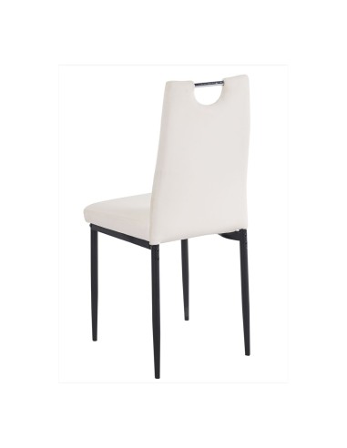 Silla de diseño apilable ROMSA, metal negro,...