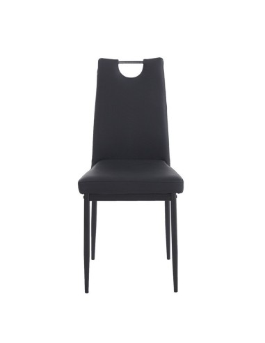 Silla de diseño apilable ROMSA, metal negro,...