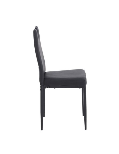 Silla de diseño apilable ROMSA, metal negro,...