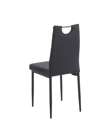 Silla de diseño apilable ROMSA, metal negro,...