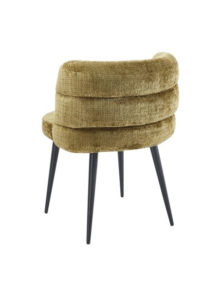 Silla de diseño moderno GERB, metal, tapizado tejido cremona