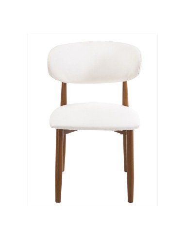 Cadeira de design CHAUDA metal simil madeira e...