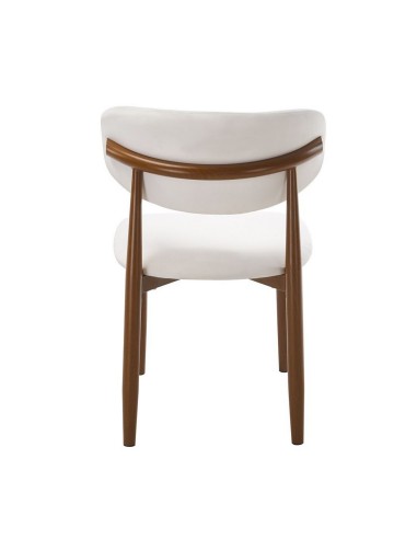 Cadeira de design CHAUDA metal simil madeira e...