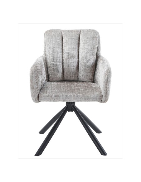 Silla giratoria con brazos de diseño DUZVA, tapizado cremona