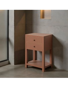 Mesita TAO Oriental 45 x 66 cm, 2  gavetas em moka 2