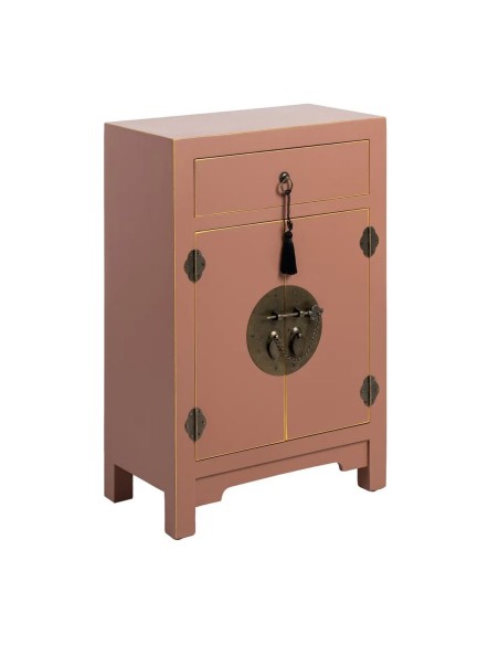 Mesita TAO Oriental 45 x 26 cm, 2 portas e 1 gaveta moka