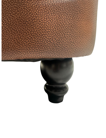 Sillón CHESTER, similpiel cuero viejo marrón
