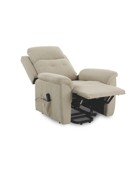 Sillón PARAISO, levanta Personas Relax 3 Motores Tela en Beige
