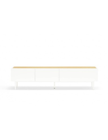 Teulat Mueble de TV Arista 180x40, roble, lacado blanco.