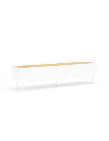 Teulat Mueble de TV Arista 180x40, roble, lacado blanco.