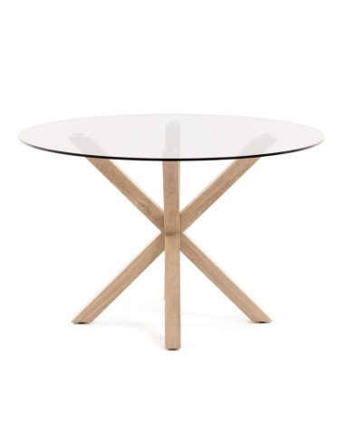 ARYA Mesa redonda 120, vidro, natural