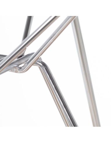 Mesa redonda Tower 80, blanco, cromado