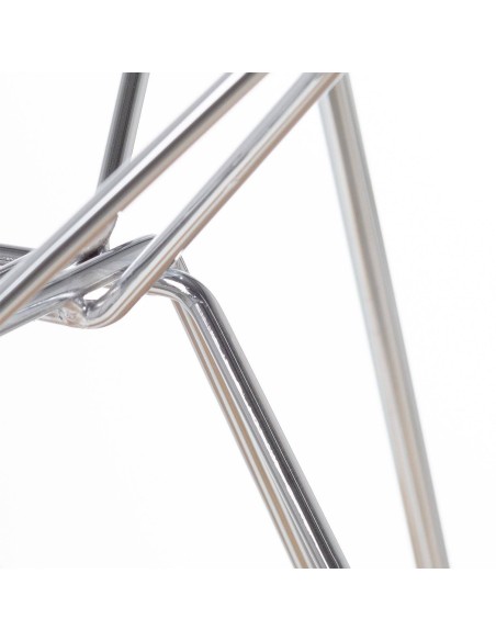 Mesa redonda Tower 80, blanco, cromado