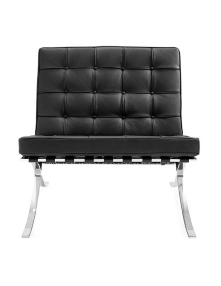 Silla barcelona SimilPiel Negro, Inspirada en Ludwig Mies van der Rohe Silla barcelona SimilPiel Negro, Inspirada en Ludwig Mies van der Rohe