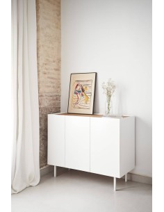 TEULAT APARADOR ARISTA 110x40, lacado a branco. 2