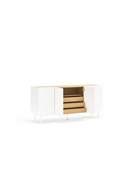 TEULAT APARADOR ARISTA 165x40, minimalista, lacado en blanco. TEULAT APARADOR ARISTA 165x40, minimalista, lacado en blanco.