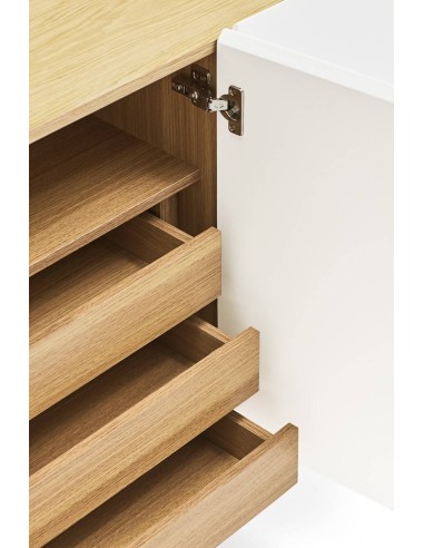 TEULAT APARADOR ARISTA 165x40, minimalista, lacado a branco.