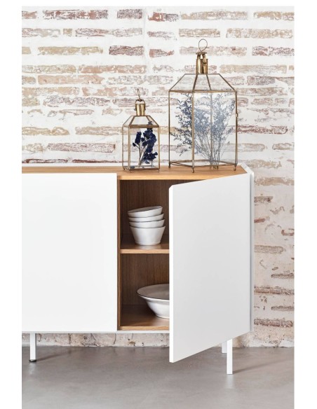 TEULAT APARADOR ARISTA 165x40, minimalista, lacado en blanco. TEULAT APARADOR ARISTA 165x40, minimalista, lacado en blanco.
