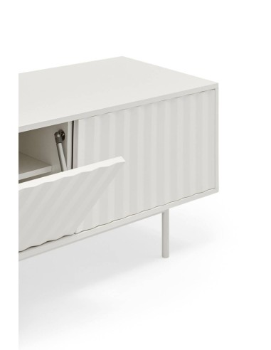 Teulat MUEBLE TV SIERRA 180x40, minimalista lacado en blanco.