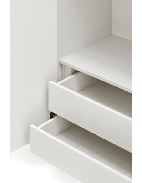 Teulat Aparador alto de diseño SIERRA lacado en blanco.