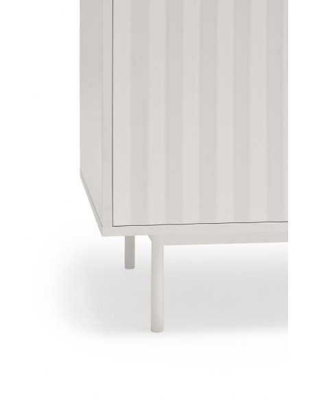 Teulat Aparador alto de diseño SIERRA lacado en blanco.