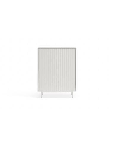 Teulat Aparador alto de diseño SIERRA lacado en blanco.