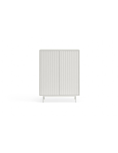 Teulat Aparador alto de diseño SIERRA lacado en blanco.