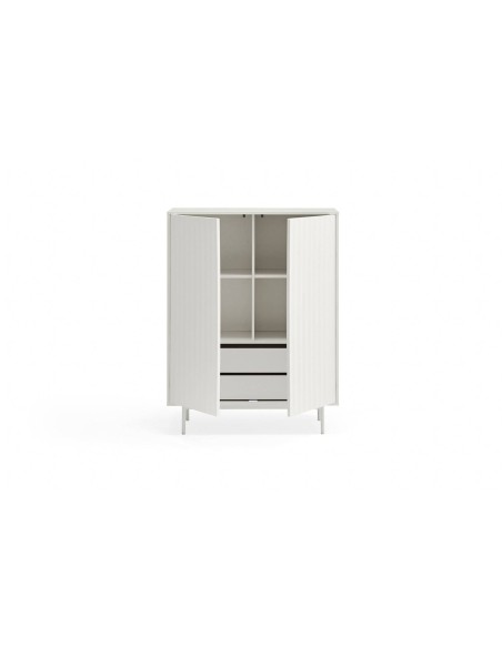 Teulat Aparador alto de design Serra lacado a branco. Teulat Aparador alto de design Serra lacado a branco.