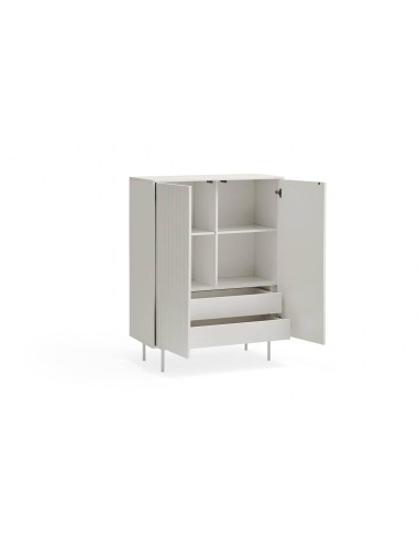 Teulat Aparador alto de design Serra lacado a branco.