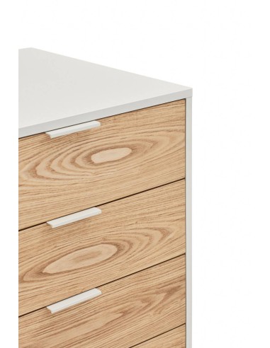 TEULAT APARADOR Serra 160x47, nordico, gavetas, lacado a branco.