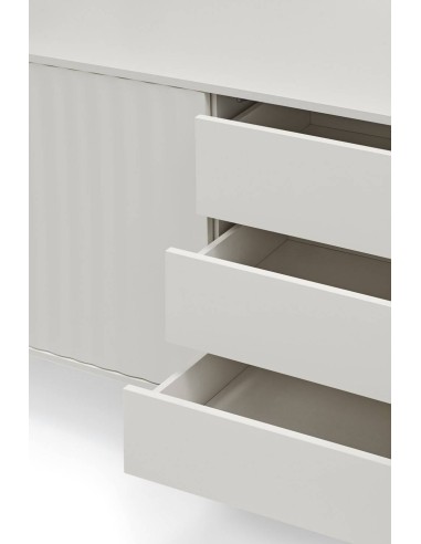 TEULAT APARADOR Serra 210x44, minimalista, gavetas lacadas a branco.