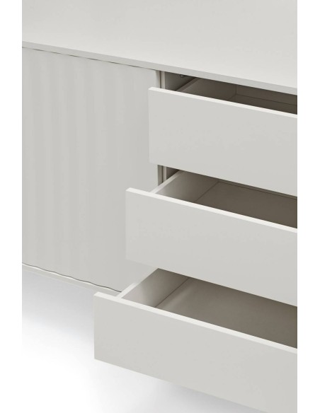 Teulat APARADOR SIERRA 210x44, minimalista, cajones lacado en blanco. Teulat APARADOR SIERRA 210x44, minimalista, cajones lacado en blanco.