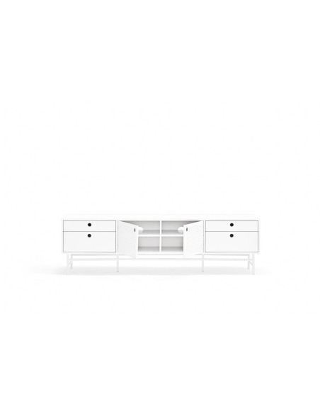 TEULAT móvel TV ponto 180X40, DM lacado e metal branco TEULAT móvel TV ponto 180X40, DM lacado e metal branco