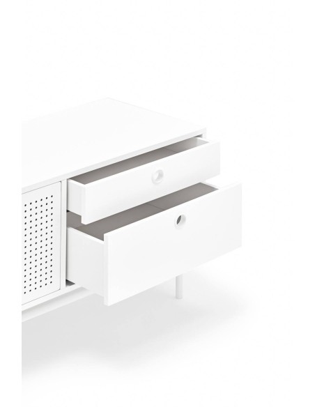 TEULAT móvel TV ponto 180X40, DM lacado e metal branco TEULAT móvel TV ponto 180X40, DM lacado e metal branco