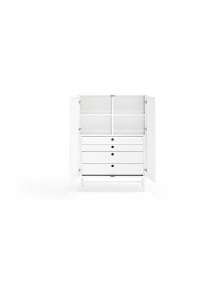 TEULAT APARADOR ponto ALTO, DM lacado branco, metal