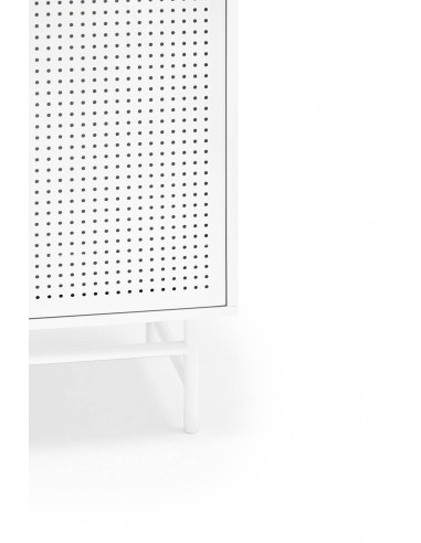 TEULAT APARADOR ALTO PUNTO, DM lacado blanco, metal