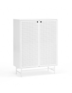 TEULAT APARADOR ponto ALTO, DM lacado branco, metal