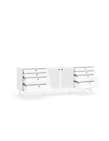 TEULAT APARADOR PUNTO 210x47, DM lacado y metal blanco