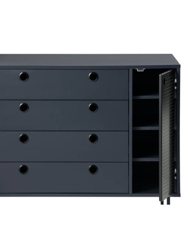 TEULAT CONFORTÁVEL MALHA 97X45 PRETO, AZUL ACINZENTADO