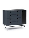 TEULAT CONFORTÁVEL MALHA 97X45 PRETO, AZUL ACINZENTADO
