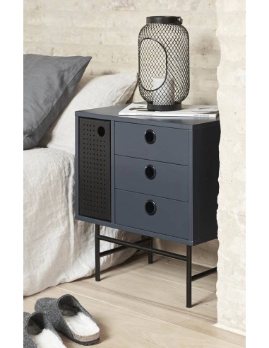 TEULAT MESITA PUNTO 48X35 NEGRO, AZUL GRISACEO