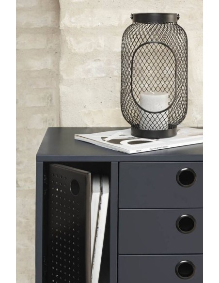 TEULAT MESITA PUNTO 48X35 NEGRO, AZUL GRISACEO TEULAT MESITA PUNTO 48X35 NEGRO, AZUL GRISACEO