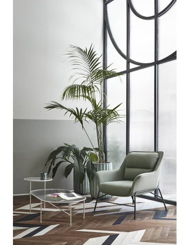 BUTACA DE DISEÑO SADIRA GRIS VERDOSO.