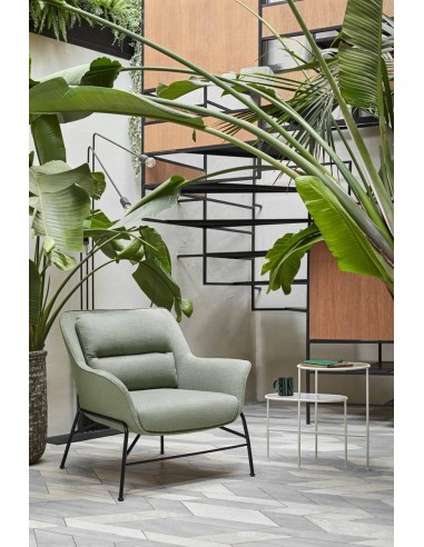 BUTACA DE DISEÑO SADIRA GRIS VERDOSO.