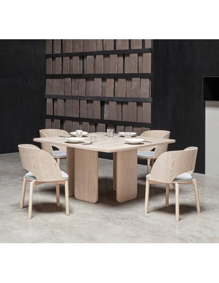 TEULAT MESA CUADRADA ARQ 137, madera NATURAL