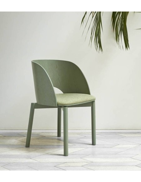 TEULAT SILLA DE DISEÑO DAM, MADERA VERDE