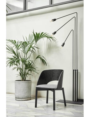 TEULAT SILLA de diseño DAM, madera NEGRO